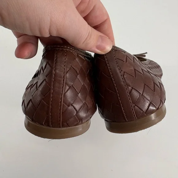 NWOT Bernardo x Anthropologie Gwynn Chocolate Woven Flats - Picture 4 of 10
